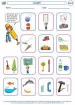 Mathematics - Kindergarten - Worksheet: Length