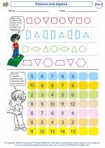 Mathematics - First Grade - Worksheet: Patterns and Algebra