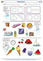 Mathematics - Kindergarten - Worksheet: Assessment