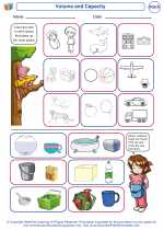 Mathematics - Kindergarten - Worksheet: Volume and Capacity