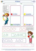 Mathematics - Kindergarten - Worksheet: 2D Space
