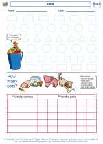 Mathematics - Kindergarten - Worksheet: Data