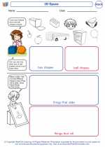 Mathematics - Kindergarten - Worksheet: 3D Space