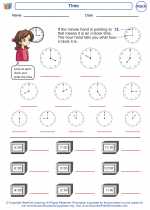 Mathematics - Second Grade - Worksheet: Time