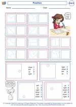 Mathematics - First Grade - Worksheet: Position