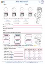 Mathematics - Second Grade - Worksheet: Time - Assessment