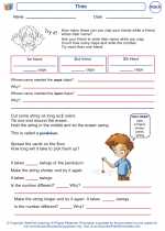 Mathematics - Second Grade - Worksheet: Time