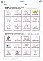 Probability. Second Grade Math Worksheets, Study Guides and Answer key.