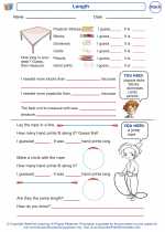 Mathematics - First Grade - Worksheet: Length