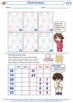 Mathematics - Kindergarten - Worksheet: Whole Numbers