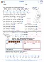 Mathematics - Third Grade - Worksheet: Division