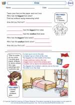 Mathematics - Kindergarten - Worksheet: Area