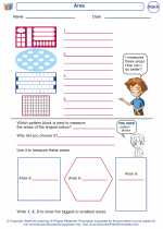 Mathematics - Kindergarten - Worksheet: Area