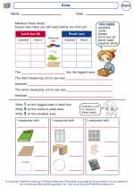 Mathematics - Kindergarten - Worksheet: Area