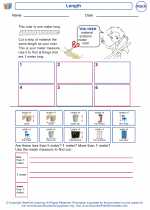 Mathematics - First Grade - Worksheet: Length