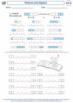 Mathematics - First Grade - Worksheet: Patterns and Algebra