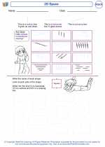 Mathematics - First Grade - Worksheet: 2D Space