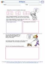 Mathematics - First Grade - Worksheet: 2D Space