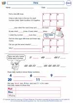 Mathematics - First Grade - Worksheet: Data