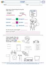 Mathematics - First Grade - Worksheet: Length