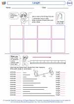Mathematics - First Grade - Worksheet: Length