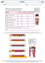 Mathematics - First Grade - Worksheet: Length