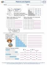 Mathematics - First Grade - Worksheet: Patterns and Algebra