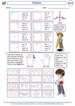 Mathematics - First Grade - Worksheet: Position