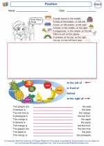 Mathematics - First Grade - Worksheet: Position