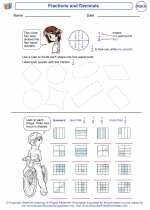 Mathematics - Kindergarten - Worksheet: Fractions and Decimals