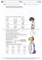 Mathematics - Kindergarten - Worksheet: Time