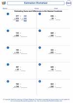 Mathematics - Sixth Grade - Worksheet: Estimation