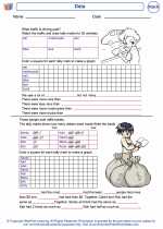 Mathematics - Kindergarten - Worksheet: Data