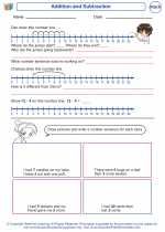 Mathematics - First Grade - Worksheet: Addition and Subtraction