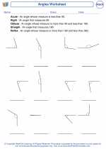 Mathematics - Fifth Grade - Worksheet: Angles