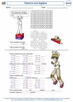 Mathematics - Second Grade - Worksheet: Patterns and Algebra