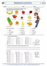 Mathematics - Third Grade - Worksheet: Multiplication and Division