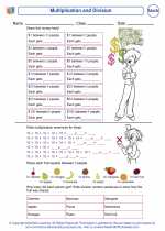 Mathematics - Third Grade - Worksheet: Multiplication and Division