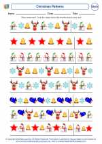 Mathematics - First Grade - Worksheet: Christmas Patterns