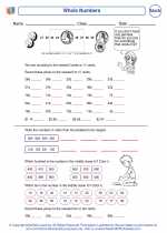 Mathematics - Second Grade - Worksheet: Whole Numbers