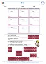 Mathematics - Second Grade - Worksheet: Area