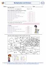 Mathematics - Third Grade - Worksheet: Multiplication and Division