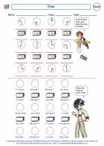 Mathematics - Third Grade - Worksheet: Time