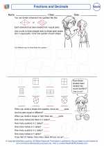 Mathematics - Second Grade - Worksheet: Fractions and Decimals