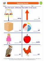 ESL-Spanish - Grades 3-5 - Worksheet: Beginning Sounds