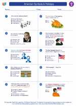 Social Studies - Fourth Grade - Worksheet: American Symbols & Holidays