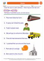 English Language Arts - First Grade - Worksheet: Nouns