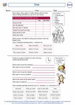 Mathematics - Third Grade - Worksheet: Time