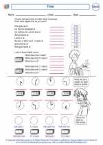 Mathematics - Third Grade - Worksheet: Time