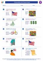 Social Studies - Fifth Grade - Worksheet: Citizenship and Government